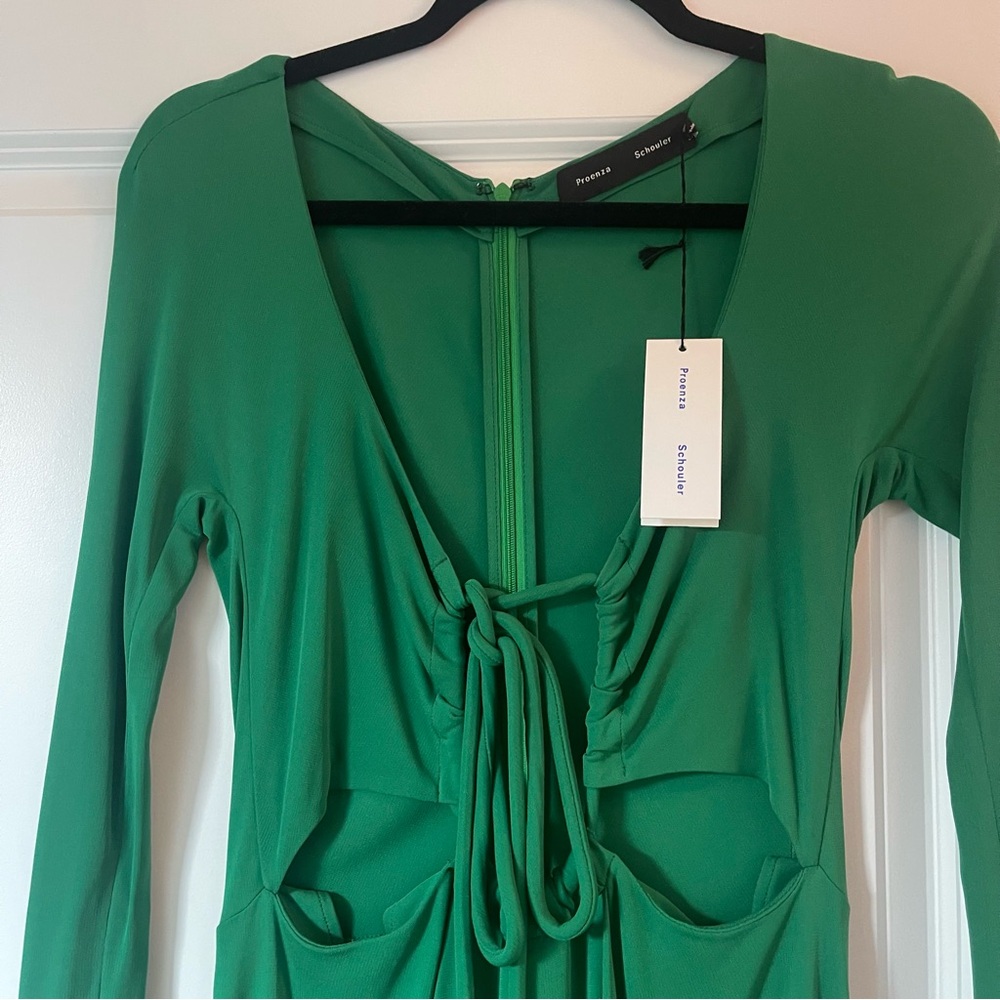 Proenza Schouler Green Long Sleeve Dress NWT